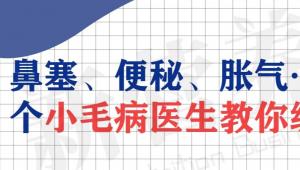 一图读懂 | 鼻塞、便秘、胀气…13个小毛病医生教你缓解！