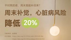 平时熬的夜，周末竟能补回来！阜外医院最新：周末补觉，心脏病风险降低20%
