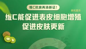 维C抗衰再添新证！研究显示，维C能促进表皮细胞增殖更新